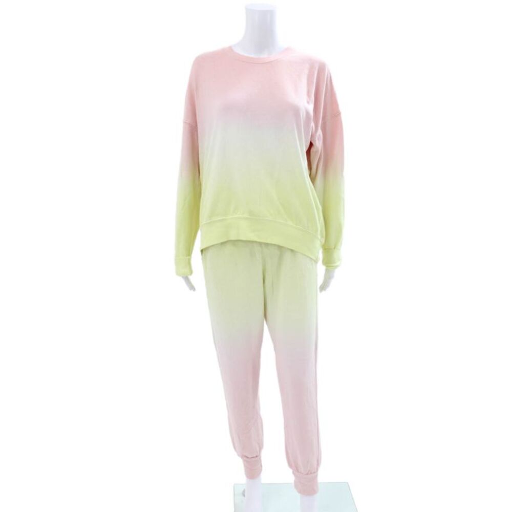 Sunday Unisex Adults Pullover Ombre Multicolor Crew Neck Drawstring Size 2